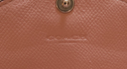 Coach Purse Vintage Light Pink Leather Envelope Square Wallet Stud Women's