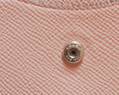 Coach Purse Vintage Light Pink Leather Envelope Square Wallet Stud Women's