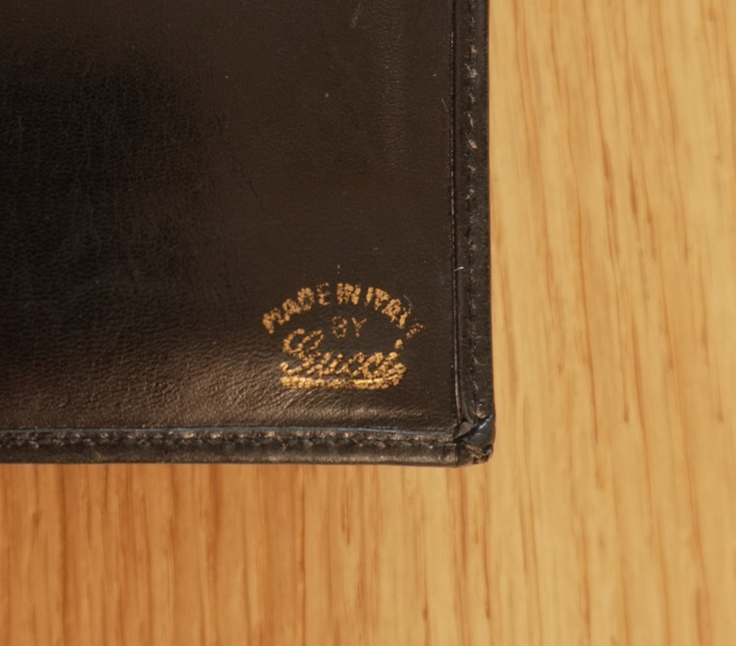 Vintage Gucci GG Canvas Wallet Black Leather Web Stripe Silver Logo Monogram