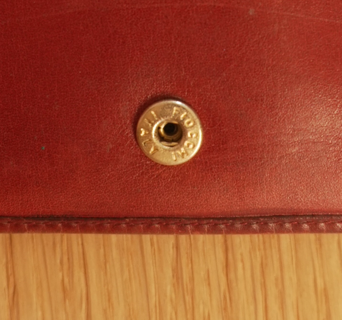 Vintage Gucci Red Leather Ophidia Wallet Gold GG Clasp Web Strip Women's